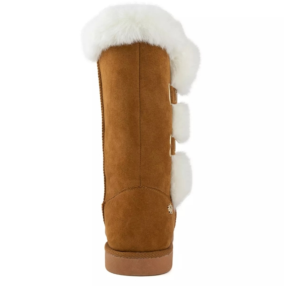 Juicy Couture Koded Faux Fur Winter Boots Cognac Micro 7 - Picture 4 of 8